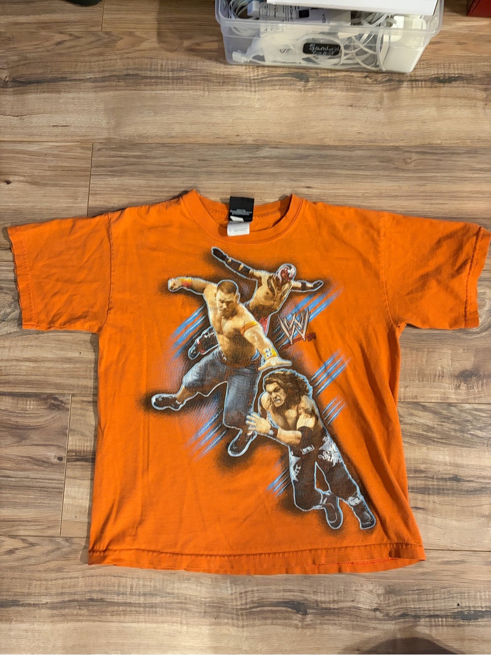 WWE Orange Kids Short Sleeve Graphic Tee with Wrestlers